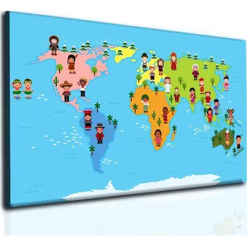 Malvis ® Světová mapa pro děti Velikost: 130x80 cm