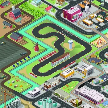 vinylová podlaha Vinyl v metráži PLAYTEC 22 2505 - graficky velmi propracovaný dětský dekor. Vinyl v metráži PLAYTEC 22 2505