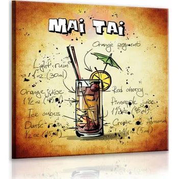 Obraz Malvis ® Obraz cedule Mai Tai Velikost (šířka x výška): 30x30 cm