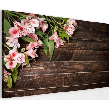 Obraz Malvis ® Obraz květy na dřevě Velikost (šířka x výška): 90x60 cm