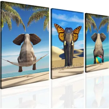 Obraz Malvis ® Obraz vtipný slon Velikost: 90x40 cm