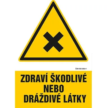 Značení Zdraví škodlivé, nebo dráždivé látky - tabulka 140 x 200 mm