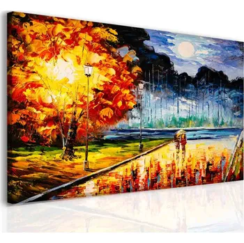 Malvis ® Obraz procházka v dešti Velikost: 80x60 cm