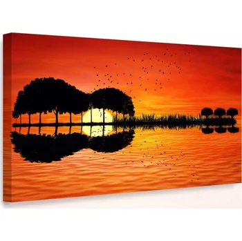 Obraz Malvis ® Obraz - Tropická kytara Velikost: 60x40 cm