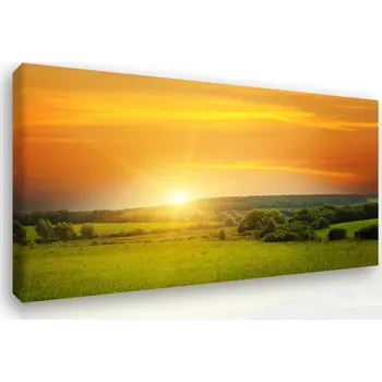 Obraz Malvis ® Obraz na stěnu Západ slunce v krajině Velikost: 60x40 cm