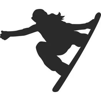 Samolepicí dekorace na vozidlo SI0110028D - snowboard2 - 120 x 100 mm doleva