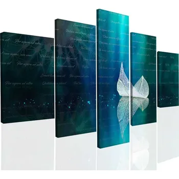 Obraz Malvis ® Obraz Lístek na hladině Velikost: 150x80 cm