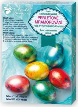 Velikonoční dekorace Anděl Přerov Sada 7700 k dekorování vajíček perleťový mramor