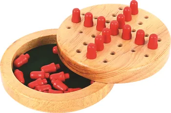 Desková hra Bigjigs Toys Dřevěný mini solitaire