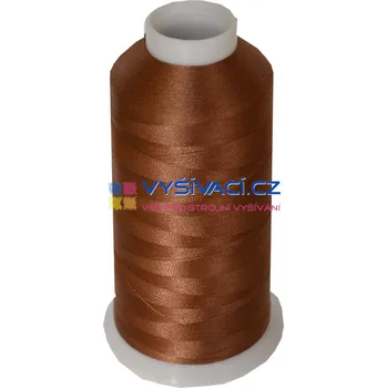 Nit vyšívací nit polyester barva hnědá P3008 návin 5000m NK- balení: 1 kón návin 5000m 108,92 Kč s DPH za kón při nákupu balení 12 kusů