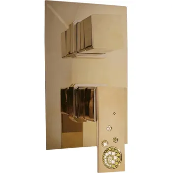 Vodovodní baterie Sprchová baterie RAV SLEZÁK s přepínačem zlatá ROYAL1086Z