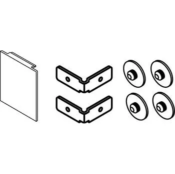 HAWA DIVIDO 100 sada krycích prvků pro montáž na stěnu, hliník elox