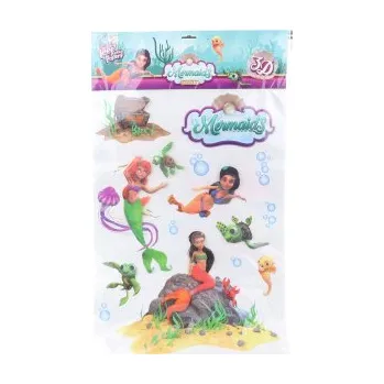 Samolepící dekorace 3D samolepky mořské panny