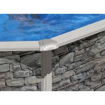 GRE Náhradní horní kryt sloupku bazénu 132cm šedý - díl TPL+TP