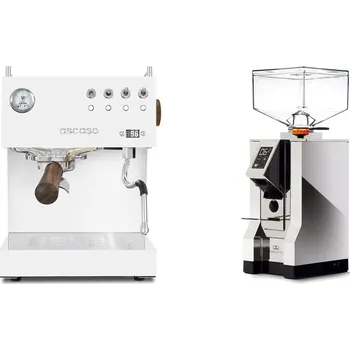 Kávovar Ascaso Steel UNO PID, White&Wood + Eureka Mignon Perfetto, CR…