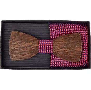 HEDVA ČESKÝ BROKÁT Motýlek dřevěný ČH 601+409 pepito červená KRB