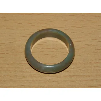 Drahý kámen Achát mechový - Prstýnek - průměr 21 mm - kp84