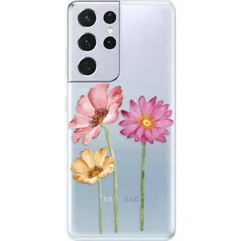 Telefonní příslušenství Odolné silikonové pouzdro iSaprio - Three Flowers - Samsung Galaxy S21 Ultra