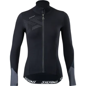 cyklistický dres Zateplený dres Silvini Calvana WD1618 black-charcoal Velikost: L