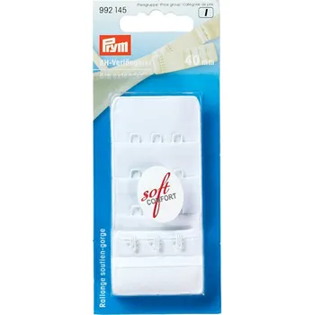 Prodlužovač na podprsenku bílý 3x3, šíře 40 mm