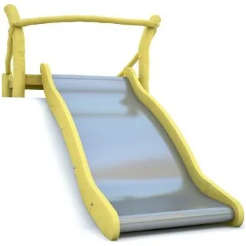 Dětské hřiště Playground System SVAHOVÁ SKLUZAVKA z nerezu š. 1m x d. 1,9 m s akátovou podestou