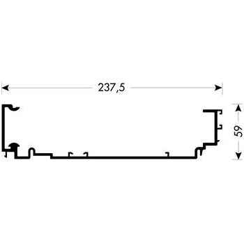 CINETTO PS40 pojezdová kolejnice horní řezáno