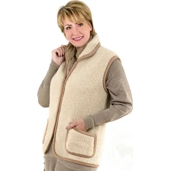 Dámská vesta Vesta z ovčí vlny Pyrenees S-XL béžová, Barevné varianty Béžová, Velikosti S 200-100-00079