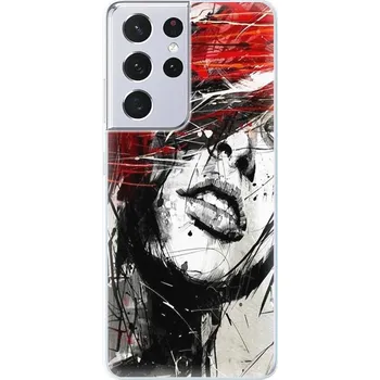 Telefonní příslušenství Odolné silikonové pouzdro iSaprio - Sketch Face - Samsung Galaxy S21 Ultra