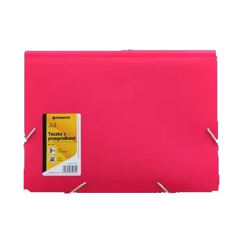Set školních potřeb Teczka z przegródkami A4 PP-104 różowa PENMATE