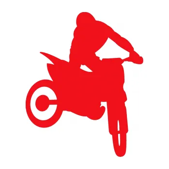 Samolepící dekorace SAMOLEPKA Motorka 037 pravá motokros (10 - červená) NA AUTO, NÁLEPKA, FÓLIE, POLEP, TUNING, VLASTNÍ TEXT, TISK, AUTOSAMOLEPKY.cz, POLEPY, OBRÁZEK, LOGO, SAMOLEPKY