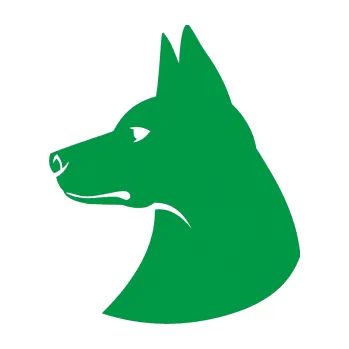 Polep vozidla Pes 059 levá (12 - zelená) SAMOLEPKA NA AUTO, NÁLEPKA, FÓLIE, POLEP, TUNING, VLASTNÍ TEXT, TISK, AUTOSAMOLEPKY.cz, POLEPY, OBRÁZEK, LOGO, 3D STICKERS