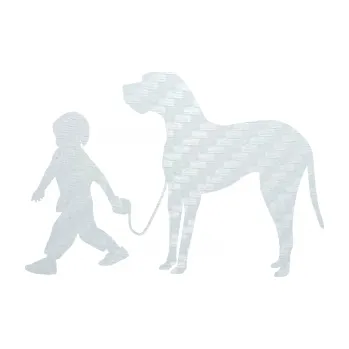 Polep vozidla SAMOLEPKA Chlapec venčí psa levá (51 - 3D karbon bílý) NA AUTO, NÁLEPKA, FÓLIE, POLEP, TUNING, VLASTNÍ TEXT, TISK, AUTOSAMOLEPKY.cz, POLEPY, OBRÁZEK, LOGO, SAMOLEPKY