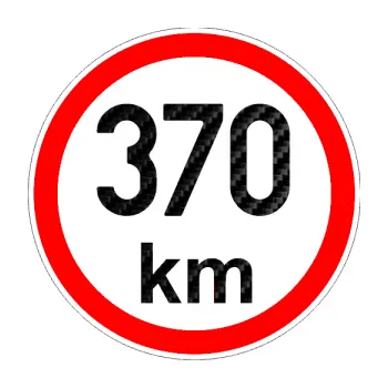 samolepka Maximální rychlost 370km - nejvyšší konstrukční rychlost (50 - 3D karbon černý) SAMOLEPKA NA AUTO, NÁLEPKA, FÓLIE, POLEP, TUNING, VLASTNÍ TEXT, TISK, AUTOSAMOLEPKY.cz, POLEPY, OBRÁZEK, LOGO, 3D STICKERS