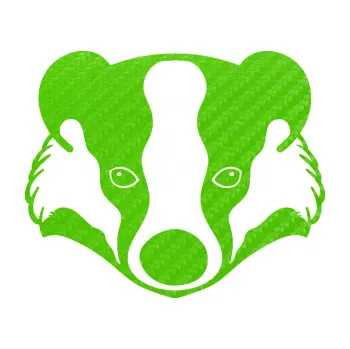 Samolepící dekorace SAMOLEPKA Jezevec 001 (58 - 3D karbon zelený kawasaki) NA AUTO, NÁLEPKA, FÓLIE, POLEP, TUNING, VLASTNÍ TEXT, TISK, AUTOSAMOLEPKY.cz, POLEPY, OBRÁZEK, LOGO, SAMOLEPKY