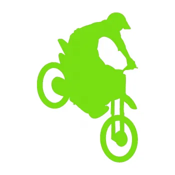 Samolepící dekorace SAMOLEPKA Motorka 016 pravá motokros (04 - zelená kawasaki) NA AUTO, NÁLEPKA, FÓLIE, POLEP, TUNING, VLASTNÍ TEXT, TISK, AUTOSAMOLEPKY.cz, POLEPY, OBRÁZEK, LOGO, SAMOLEPKY