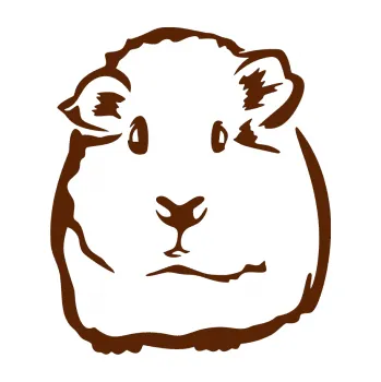 Samolepící dekorace Morče 001 levá (15 - hnědá) SAMOLEPKA NA AUTO, NÁLEPKA, FÓLIE, POLEP, TUNING, VLASTNÍ TEXT, TISK, AUTOSAMOLEPKY.cz, POLEPY, OBRÁZEK, LOGO, 3D STICKERS