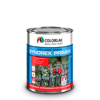 barva na kov Colorlak SYNOREX PRIMER S2000 antikorozní základní barva na kov 3,5L šedá