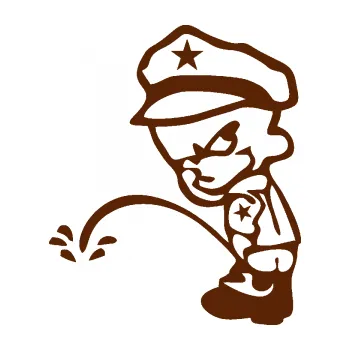 Samolepicí dekorace na vozidlo Boy čůrá 003 levá (15 - hnědá) SAMOLEPKA NA AUTO, NÁLEPKA, FÓLIE, POLEP, TUNING, VLASTNÍ TEXT, TISK, AUTOSAMOLEPKY.cz, POLEPY, OBRÁZEK, LOGO, 3D STICKERS