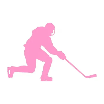 Samolepicí dekorace na vozidlo Hokejista 010 pravá (24 - světle růžová) SAMOLEPKA NA AUTO, NÁLEPKA, FÓLIE, POLEP, TUNING, VLASTNÍ TEXT, TISK, AUTOSAMOLEPKY.cz, POLEPY, OBRÁZEK, LOGO, 3D STICKERS