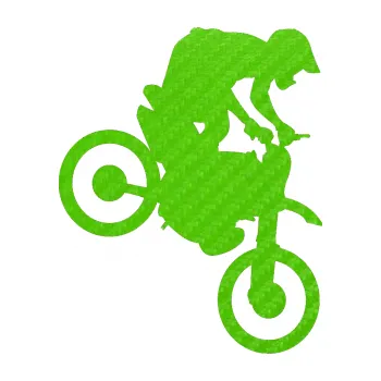 Samolepící dekorace SAMOLEPKA Motorka 020 pravá motokros (58 - 3D karbon zelený kawasaki) NA AUTO, NÁLEPKA, FÓLIE, POLEP, TUNING, VLASTNÍ TEXT, TISK, AUTOSAMOLEPKY.cz, POLEPY, OBRÁZEK, LOGO, SAMOLEPKY