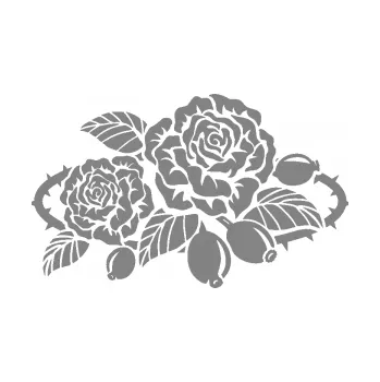 Samolepící dekorace SAMOLEPKA Interiér 004 pravá růže šípková (17 - šedá) NA AUTO, NÁLEPKA, FÓLIE, POLEP, TUNING, VLASTNÍ TEXT, TISK, AUTOSAMOLEPKY.cz, POLEPY, OBRÁZEK, LOGO, SAMOLEPKY