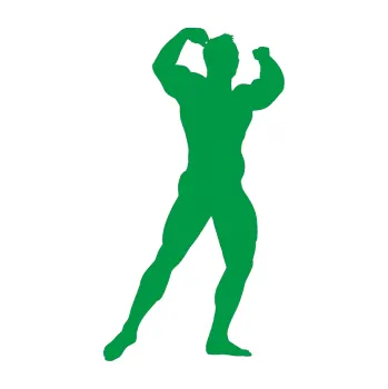 Polep vozidla Kulturista 010 pravá (12 - zelená) SAMOLEPKA NA AUTO, NÁLEPKA, FÓLIE, POLEP, TUNING, VLASTNÍ TEXT, TISK, AUTOSAMOLEPKY.cz, POLEPY, OBRÁZEK, LOGO, 3D STICKERS