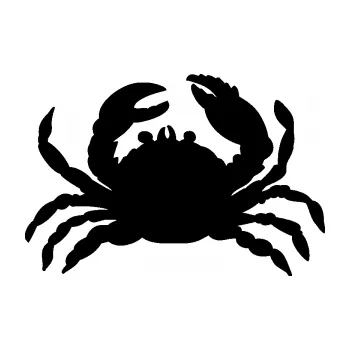 Samolepící dekorace SAMOLEPKA Krab 001 pravá (01 - černá) NA AUTO, NÁLEPKA, FÓLIE, POLEP, TUNING, VLASTNÍ TEXT, TISK, AUTOSAMOLEPKY.cz, POLEPY, OBRÁZEK, LOGO, SAMOLEPKY