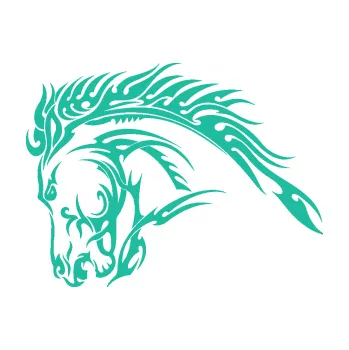 Samolepící dekorace SAMOLEPKA Kůň 042 levá (25 - tyrkysová) NA AUTO, NÁLEPKA, FÓLIE, POLEP, TUNING, VLASTNÍ TEXT, TISK, AUTOSAMOLEPKY.cz, POLEPY, OBRÁZEK, LOGO, SAMOLEPKY