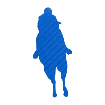 Samolepící dekorace SAMOLEPKA Kůň 018 levá s jezdcem (57 - 3D karbon modrý) NA AUTO, NÁLEPKA, FÓLIE, POLEP, TUNING, VLASTNÍ TEXT, TISK, AUTOSAMOLEPKY.cz, POLEPY, OBRÁZEK, LOGO, SAMOLEPKY