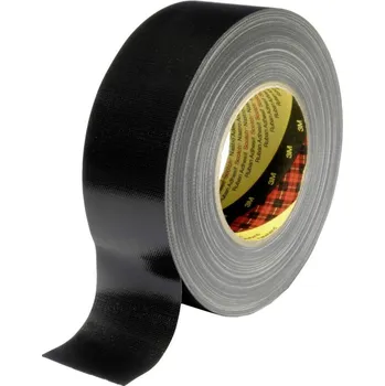 Autošampón 389 černá tkaninová páska s hustou texturou povlečená polyethylenem 3M Duct tape šířka: 25mm, návin: 50m