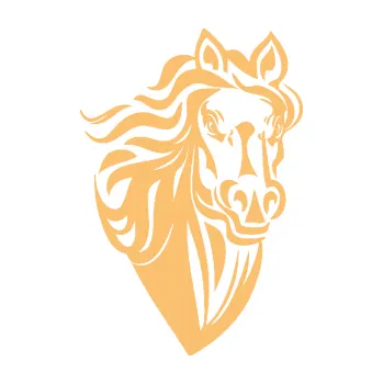 Samolepící dekorace SAMOLEPKA Kůň 068 pravá hlava s hřívou (08 - béžová) NA AUTO, NÁLEPKA, FÓLIE, POLEP, TUNING, VLASTNÍ TEXT, TISK, AUTOSAMOLEPKY.cz, POLEPY, OBRÁZEK, LOGO, SAMOLEPKY