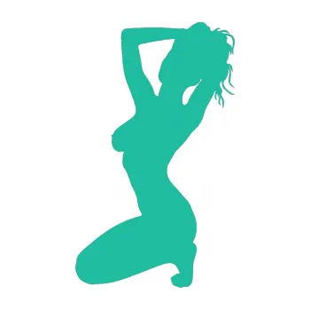 Polep vozidla Erotická žena 012 levá (25 - tyrkysová) SAMOLEPKA NA AUTO, NÁLEPKA, FÓLIE, POLEP, TUNING, VLASTNÍ TEXT, TISK, AUTOSAMOLEPKY.cz, POLEPY, OBRÁZEK, LOGO, 3D STICKERS