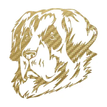 Polep vozidla SAMOLEPKA Pes 042 levá (59 - 3D karbon zlatý) NA AUTO, NÁLEPKA, FÓLIE, POLEP, TUNING, VLASTNÍ TEXT, TISK, AUTOSAMOLEPKY.cz, POLEPY, OBRÁZEK, LOGO, SAMOLEPKY