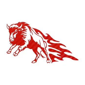 Samolepicí dekorace na vozidlo Animal flames 089 levá býk (53 - 3D karbon červený) SAMOLEPKA NA AUTO, NÁLEPKA, FÓLIE, POLEP, TUNING, VLASTNÍ TEXT, TISK, AUTOSAMOLEPKY.cz, POLEPY, OBRÁZEK, LOGO, 3D STICKERS